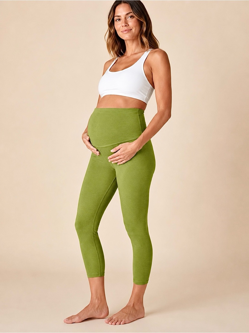 Beyond Yoga Olive Green Maternity High-Waist Leggings